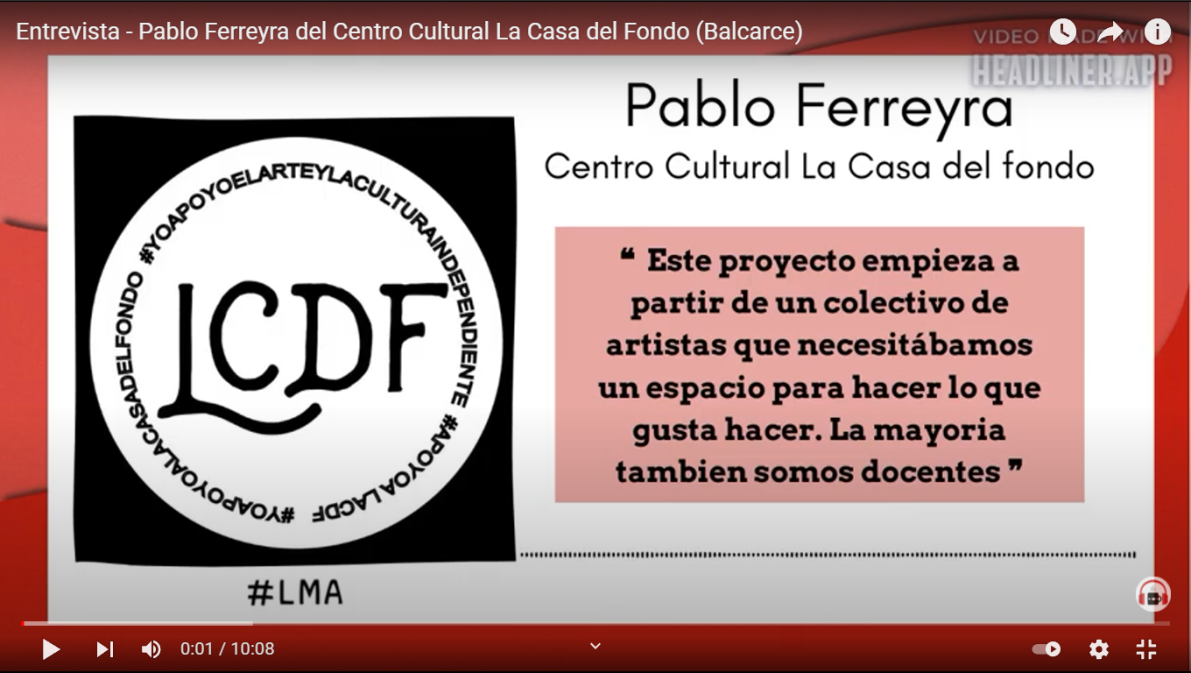 Entrevista Pablo Ferreyra Del Centro Cultural La Casa Del Fondo