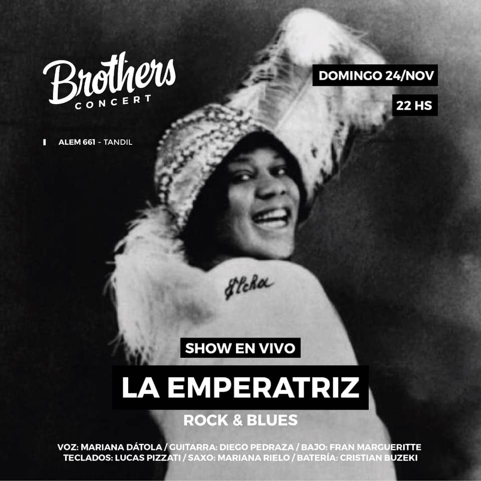 La Emperatriz en Brothers Bar AGENDA CULTURA Y ESPECTACULOS