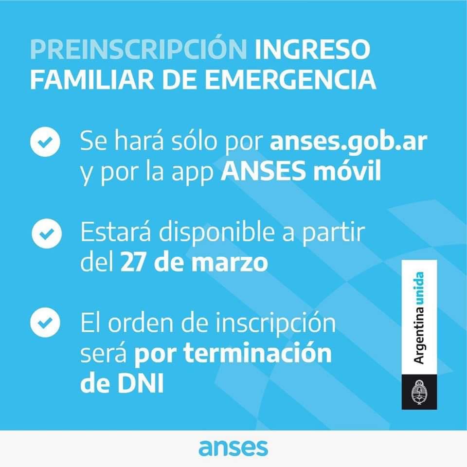 ANSES ESTABLECIO UN CRONOGRAMA DE PRE-INSCRIPCION PARA COBRAR EL ...