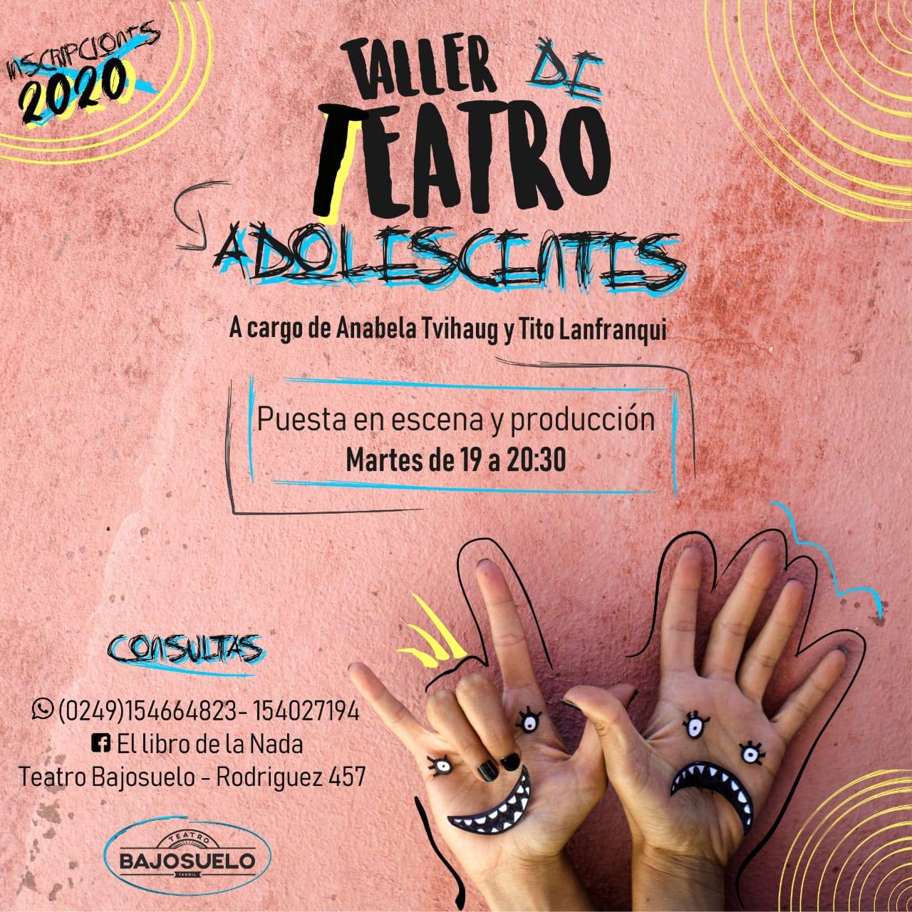 Taller De Teatro Para Adolescentes – AGENDA CULTURA Y ESPECTACULOS